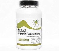 Natural Vitamin E 400IU & Selenium 50mcg ~ 100 Capsules - No Additives ~ Naturetition Supplements
