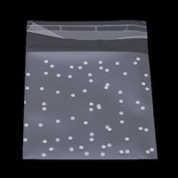 GUAngqi White Spots Clear Treat Bag Cookie Bag Cello Cellophane Wedding Party Favour Sweet Macarons Gift Craft Bags,White dots 77
