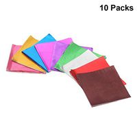 UPKOCH 10Packs Aluminium Foil Wrapping Paper Colored Food Packaging Chocolate Tea Candy Caramel Wrapper for New Year Wedding 10x10cm (Mixed Color)