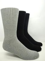 Vagden Diabetic Cotton Non-elastic Cushion-Sole Dress Socks (2 Pairs)