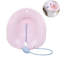Exttlliy Sitz Bath with Flusher Install on The Toilet Avoid Squatting for Pregnant Women, Hemorrhoids Patients, Elderly (Pink)