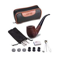 Free Boy Tobacco Smoking Pipe, Leather Pipe Pouch Handmade Wood Pipe Accessories