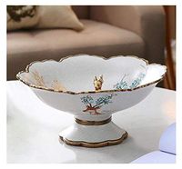 AXZHYX Bowl Fruit Plate, Creative Fruit Plate into The Door Porch Key Storage Tray Retro Living Room Coffee Table Dried Fruit Plate Hotel Tableware Home Noodles Boiled Fish Soup Bowl