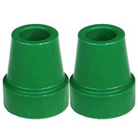 PCP Replacement ¾ Inch Cane Tips, 2 Pack Reinforced Rubber Walking Stick Feet, Green