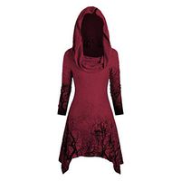 Women's Size Deluxe Hooded Robe, LIM&Shop Gothic Cosplay Dress Vintage Celtic Medieval Floor Length Renaissance