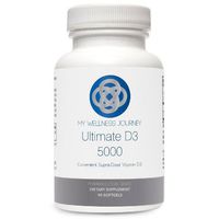 Ultimate D3 5000- Supra-Dose Vitamin D3 Cholecalciferol- Bioidentical Form Synthesized in Body- Non-GMO & Preservative Free- 90 softgels