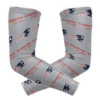 New England Patriots Cooling Arm Sleeve (Pair) - Elbow Brace Support Sun UV Protection for Men & Women - Sports Sleeves for Basketball Baseball Softball Volleyball