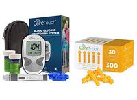 Care Touch Diabetes Testing Kit (50 Strips) Bundle with Care Touch Twist Top Lancets - 30 Gauge (300 Count)
