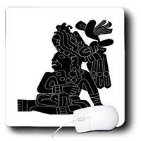 3Drose LLC 8 X 8 X 0.25 Inches Mouse Pad, Aztec Symbol in Silhouette (Mp_109828_1)