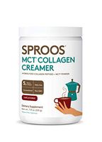 Unflavored MCT Collagen Creamer by SPROOS | 5g MCT Oil Powder + 5g Wild-Caught Marine Collagen Powder (with 5g Protein) | Dairy Free Unsweetened Hydrolyzed Collagen Peptides Powder 7.8 Oz Tub