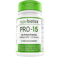 Hyperbiotics PRO-15 Probiotics—60 Daily Time Release Pearls— Digestive Supplement Formula—15x More Survivability Than Capsules—Patented Delivery Technology—Easy to Swallow (2 Pack)