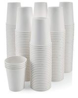 [200 Pack - 8 oz.] Paper Coffee Cups - Disposable White Paper Hot Cups for Coffee, Tea & Hot Chocolate