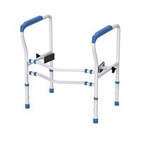 SHOP YJXA Toilets Frame/Free Punch/Elderly/Maternity/Disabled Bathroom Safety handrail Height Adjustable Width Bathtub Rails (Color : Blue)