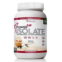nPower Nutrition Isolate, 100% Pure Grass-Fed Whey Protein Powder, Vanilla Cupcake, 20g Protein, 5g BCAA, 2.1lb Tub