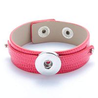 2016 1pcs Punk Leather Bangle Bracelets for Noosa Snaps Charm Button red Cute Stylish Fashion Cheap Jewerly Accessory Accessories Good Bangles