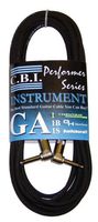 CBI GA1 1/4" Right Angle to 1/4" Right Angle Guitar Instrument Cable, 18 Feet