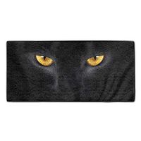 11.8x27.5" Dish Cloth Wash Cloth Black Cat Face Cleaning Rags Guest Hand Towels
