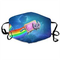 Rainbow Nyan Cat Dust-Proof Mask Earloop Face Mask Reusable Washable Mouth Masks for Outdoor Cycling Camping