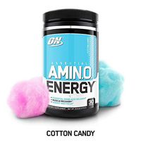 Optimum Nutrition Essential Amino Energy, Cotton Candy, Keto Friendly BCAAs, Preworkout and Essential Amino Acids with Green Tea and Green Coffee Extract, 30 Servings