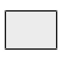 Projector Screen,Richer-R Rear Projection Screen 60-100 Inch Portable Foldable Non-Crease White Projector Curtain Screen 4:3 for Outdoor Camping Movie Open-air Cinema(72in)