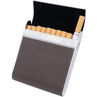 Watruer Cigarette Box Holder Case Pocket Carrying Case for Hold 20 Regular Size for Men Women - Gray