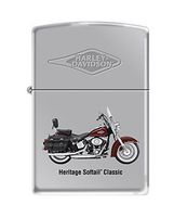 Zippo Harley-Davidson Heritage High Polish Pocket Lighter, Chrome