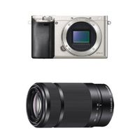 Sony Alpha a6000 Silver Interchangeable Lens Camera (Body) with 55-210mm Sony E-Mount Lens