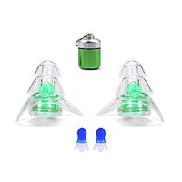 Tvoip 2 Pair Soft Silicone Ear Plugs Protection Reusable Professional Earplugs Noise Reduction for Sleep DJ Musicians Party Motorcycle (Green)