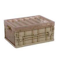 Storage Bins Collapsible Storage Bins with Lids - Folding Plastic Stackable Utility Crates