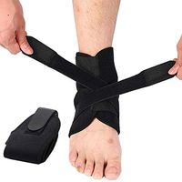 ANIAC Unisex Ankle Stabilizer Brace Breathable Ankle Support with Elastic Compression Wrap Achilles Tendon Protection for Football Running Ankle Sprains Plantar Fasciitis Basketball (1 Pack)