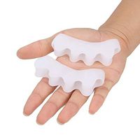 2 Pairs Toe Separator, Gel Silicone Bunion Toe Straightener, Rubber Toe Stretchers, Hammer Toe Stretcher, Toe Spacers, Sports Activities, Yoga Practice, Running for Men and Women Bunion Pain Relief