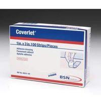 BSN Coverlet Adhesive Bandage Strips, 1 in x 3 in, 00231 (Case of 1200)