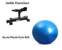 ACCO Black Metal Pain Relief Ankle Exerciser with Abdominal Support 85 cm Physio Gym Ball