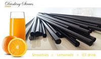 GAMLIEL RETAIL ORANGE Drinking Straws 0.31" inch wide diameter 8.60" length BPA- free Plastic Straight straw Restaurants, Coffee shops, Bars, Milkshake, Smoothie, Cold drinks & Ice (Orange, 400)