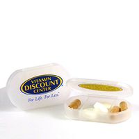 Vitamin Discount Center Portable Pill Box, White