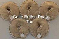 Cutie Button Pads G-tube 5 Pack Pads (3 Inch Round White)