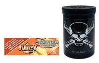 Herb Airtight Container Fresh Kettle with Juicy Jay's Peaches & Cream 1.25 Flavored Hemp Rolling Papers 1 Count DC Crafts Nation- Jolly Roger