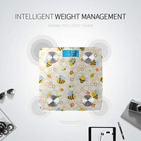 Bluetooth Bath Scale Body Fat Cartoon Spring Honey Bee Animal Flower Kitchen Scales Digital Weight Body Fat Composition Monitor Analyzer with Smartphone App for Body Management-396 Lbs