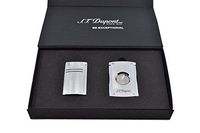 S.T DUPONT MAXIJET Chrome Vibrations Cutter & Lighter Set 112377