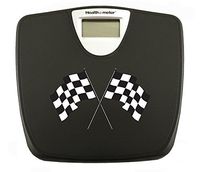 New Black Digital Bathroom Weight Scale Featuring Checkered Flag Nascar Logo