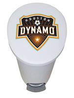 The Furniture Cove New 2.6 Gallon White Plastic Step Trash Can Waste Basket Featuring the Choice of Your Favorite Sports Team Logo - FREE Trash Liner Included (Dynamos)