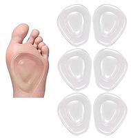 3 Pairs Ball of Foot Cushions, Metatarsal Pads for Women and Men Ball of Foot Pain Relief Soft Gel Massage Insole for Heel