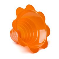 Small Shaved Ice Sno Cone Flower Cups (4 OZ) 250 Count Orange