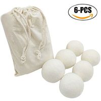 Wool Dryer Ball, Outgeek 6Pcs Wool Balls Non-toxic Wool Balls Reusable Natural Fabric Softener