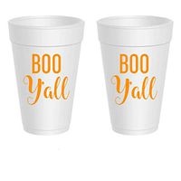 Halloween Styrofoam Cups - Boo Y'all (10 cups)