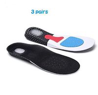Irima-ya Insole 3 Pairs Set Comfortably Exchange Everyday! Silicone Shock Absorber Highly Breathable Sports Insole Deodorizing EVA Insole Women / 5.5-8 Men / 7.5-10
