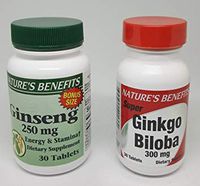 Ginkgo Biloba (30 Counts, 300mg, exp. 08/20) and Ginseng (30 Counts, 250mg, exp. 08/19) Dietary Supplements