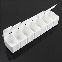 BUYITNOW Weekly Medicine Storage Case Professional 7 Day Pill Organizer Boxes Health Care Kits White
