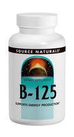 Source Naturals B-125, 125 mg B-Vitamins For Energy Production Support - 60 Tablets