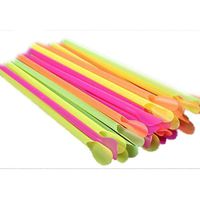 Funnytoday365 Fashion 50Pcs Jumbo Spoon Straws Drinking Straw Bar Pub Slush Puppies Straw